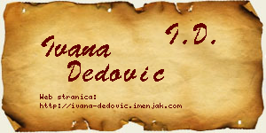 Ivana Dedović vizit kartica